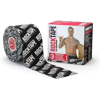 Rocktape H2O Extra Sticky Wasserfest Kinesiologietape - Schwarz Rocktape H2O Extra Sticky Wasserfest Kinesiologietape - Schwarz