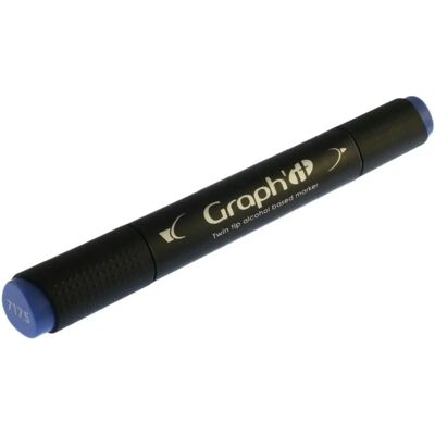 Marker z podwójnym końcem Graph'It - Kobaltowy niebieski - Cienki i szeroki - Rysunek Marker z podwójnym końcem Graph'It - Kobaltowy niebieski - Cienki i szeroki - Rysunek
