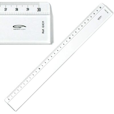 Átlátszó vonalzó 30cm - Műszaki Rajz Graphoplex Átlátszó vonalzó 30cm - Műszaki Rajz Graphoplex