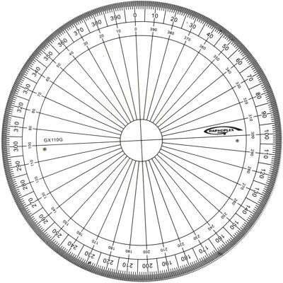 GRAPHOPLEX Rapporteur cercle entier - grades Ø 10 cm - Dessin technique GRAPHOPLEX Rapporteur cercle entier - grades Ø 10 cm - Dessin technique
