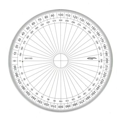 GRAPHOPLEX Rapporteur cercle entier - 15cm - Transparent - Dessin technique GRAPHOPLEX Rapporteur cercle entier - 15cm - Transparent - Dessin technique