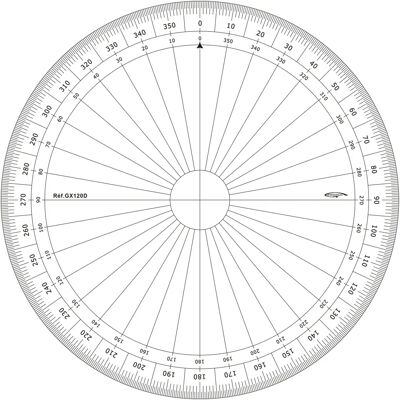 GRAPHOPLEX Teljes kör goniometre - 20cm - Technikai rajz - OD120D GRAPHOPLEX Teljes kör goniometre - 20cm - Technikai rajz - OD120D