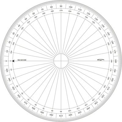GRAPHOPLEX Rapporteur cercle entier - degrés Ø 25 cm GRAPHOPLEX Rapporteur cercle entier - degrés Ø 25 cm