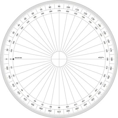 GRAPHOPLEX Teljes körív protractor - 30cm - Fok - Precíziós eszköz GRAPHOPLEX Teljes körív protractor - 30cm - Fok - Precíziós eszköz