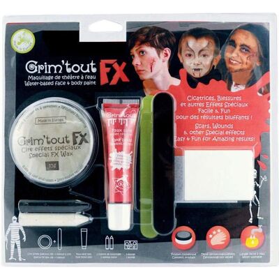 Kit de Maquillage Effets Spéciaux Multicolores - Grim Tout Kit de Maquillage Effets Spéciaux Multicolores - Grim Tout