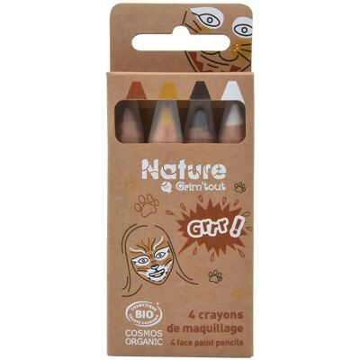 Maquillage Visage Grim Tout - Kit de maquillage animal bio - 4 couleurs - Publicité Maquillage Visage Grim Tout - Kit de maquillage animal bio - 4 couleurs - Publicité