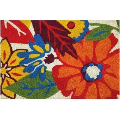 ID MAT-ID GROUP Tapis de Fleurs de Coco Blanchies 40x60cm - Tapis - Publicité ID MAT-ID GROUP Tapis de Fleurs de Coco Blanchies 40x60cm - Tapis - Publicité