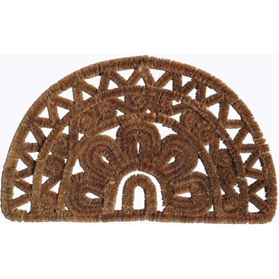 ID MAT 4575_L Tapis coco métal demi-lune beige - Publicité ID MAT 4575_L Tapis coco métal demi-lune beige - Publicité