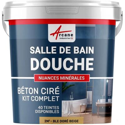 Kit Microcement Arcane Industries - Beige Doré - Imperméable - 2 m² - Publicité Kit Microcement Arcane Industries - Beige Doré - Imperméable - 2 m² - Publicité