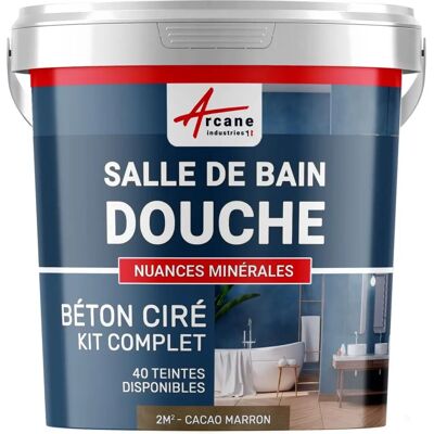 Kit de microciment Arcane Industries - Cacao Marrón - Imperméable, 2 m² - Publicité Kit de microciment Arcane Industries - Cacao Marrón - Imperméable, 2 m² - Publicité