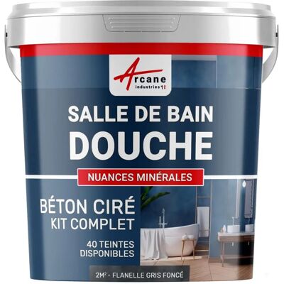 Kit de microcemento Arcane Industries pour murs et sols - Gris foncé - Imperméable, Facile à utiliser - Publicité Kit de microcemento Arcane Industries pour murs et sols - Gris foncé - Imperméable, Facile à utiliser - Publicité