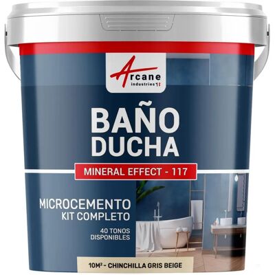 Kit Microcemento Arcane Industries Gris Beige - Revêtement Imperméable pour Salle de Bain - Publicité Kit Microcemento Arcane Industries Gris Beige - Revêtement Imperméable pour Salle de Bain - Publicité