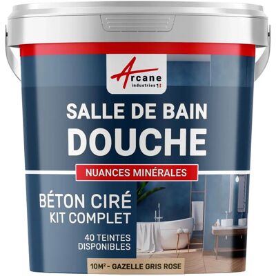 Kit microcemento Arcane Industries Gacela gris rose - Revêtement étanche salle de bain - Publicité Kit microcemento Arcane Industries Gacela gris rose - Revêtement étanche salle de bain - Publicité