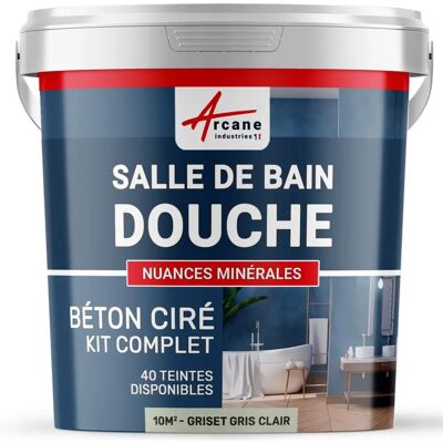 Kit microcemento gris clair imperméable Arcane Industries - Revêtement murs et sols - Publicité Kit microcemento gris clair imperméable Arcane Industries - Revêtement murs et sols - Publicité