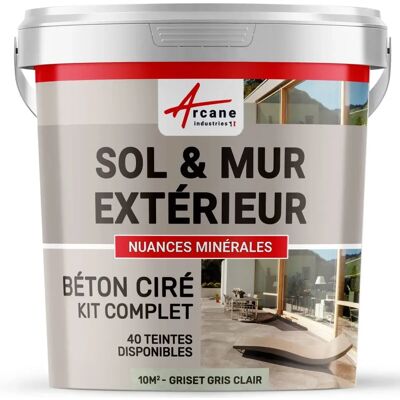 Kit béton Arcane Industries - Béton ciré extérieur - 10 m² - Publicité Kit béton Arcane Industries - Béton ciré extérieur - 10 m² - Publicité