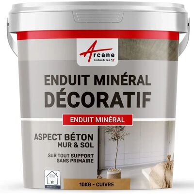 Cuivre Kit 10 Kg - 6,5 m² - 2 couches - Cuivre - Enduit décoratif plâtre Cuivre Kit 10 Kg - 6,5 m² - 2 couches - Cuivre - Enduit décoratif plâtre