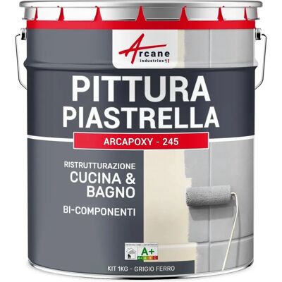 Peinture pour carreaux Arcane Industries - Fer gris - 1kg, Jusqu'à 10m² - Publicité Peinture pour carreaux Arcane Industries - Fer gris - 1kg, Jusqu'à 10m² - Publicité