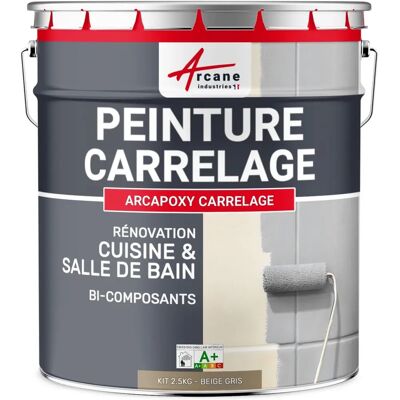 Peinture pour carrelage Arcane Industries - 2,5 kg Crème blanche - Cuisine & Salle de bain - Publicité Peinture pour carrelage Arcane Industries - 2,5 kg Crème blanche - Cuisine & Salle de bain - Publicité