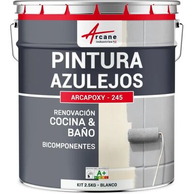 Peinture pour carrelage Arcane Industries - 2,5kg Blanc - Cuisine & Salle de bain - Publicité Peinture pour carrelage Arcane Industries - 2,5kg Blanc - Cuisine & Salle de bain - Publicité