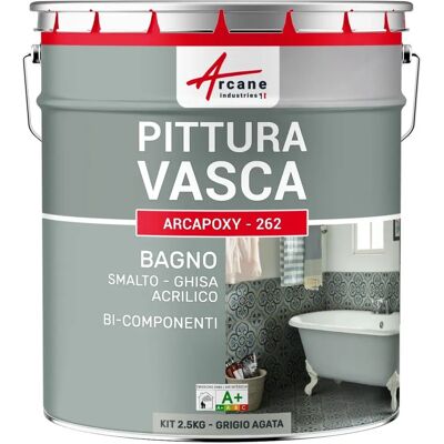 Résine de rénovation pour baignoire - Arcane Industries - Gris Agate - 2.5kg Résine de rénovation pour baignoire - Arcane Industries - Gris Agate - 2.5kg