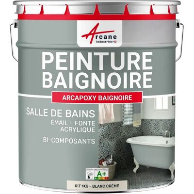 Résine Arcane Industries pour baignoire - Blanc crème - 1kg - Jusqu’à 3m² - Publicité Résine Arcane Industries pour baignoire - Blanc crème - 1kg - Jusqu’à 3m² - Publicité