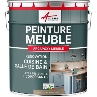 Peinture Arcapoxy Meuble - Beige Gris - 2,5kg - Usage Intérieur - Publicité Peinture Arcapoxy Meuble - Beige Gris - 2,5kg - Usage Intérieur - Publicité