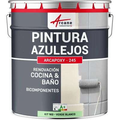 Peinture pour carrelage Arcane Industries - Vert Blanc - 1kg Peinture pour carrelage Arcane Industries - Vert Blanc - 1kg