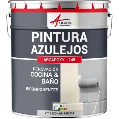 Peinture pour carreaux Arcane Industries - Ral 7047 Gris - 2,5kg - Publicité Peinture pour carreaux Arcane Industries - Ral 7047 Gris - 2,5kg - Publicité