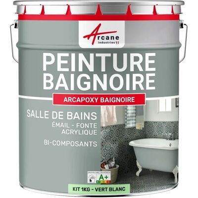 Résine de rénovation de baignoire Arcane Industries - Vert blanc - 1kg - Jusqu’à 3m² - Publicité Résine de rénovation de baignoire Arcane Industries - Vert blanc - 1kg - Jusqu’à 3m² - Publicité