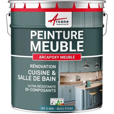 Peinture pour meubles Arcane Industries - Bleu eau, 2,5 kg, Résistante UV - Publicité Peinture pour meubles Arcane Industries - Bleu eau, 2,5 kg, Résistante UV - Publicité