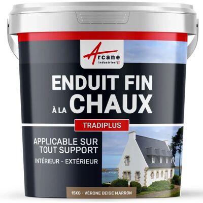 Revêtement de cal fin tradiplus - 15kg - beige marron - intérieur/extérieur Revêtement de cal fin tradiplus - 15kg - beige marron - intérieur/extérieur