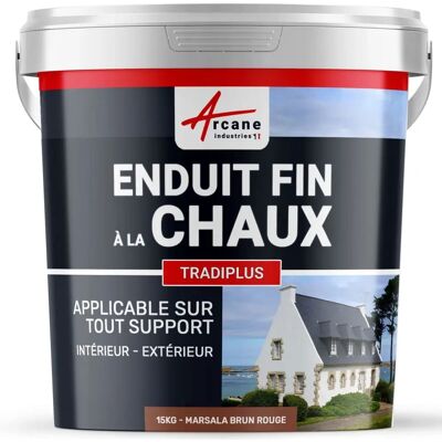 Arcane Tradiplus Enduit fin de chaux - Minéral, Marron-Rouge - Intérieur/Extérieur Arcane Tradiplus Enduit fin de chaux - Minéral, Marron-Rouge - Intérieur/Extérieur