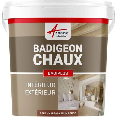 Peinture à la chaux minérale Arcane Industries Badiplus - Marsala Brun rouge - Murs intérieurs/extérieurs Peinture à la chaux minérale Arcane Industries Badiplus - Marsala Brun rouge - Murs intérieurs/extérieurs