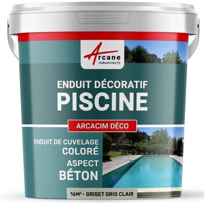 Arcane Industries Arcacim Deco - Décor de piscine gris clair - 16 m² - Publicité Arcane Industries Arcacim Deco - Décor de piscine gris clair - 16 m² - Publicité