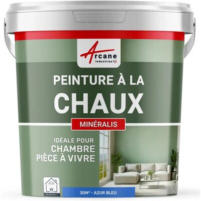 Peinture intérieure à la chaux naturelle - mineralis - 30m² - bleu - Publicité Peinture intérieure à la chaux naturelle - mineralis - 30m² - bleu - Publicité