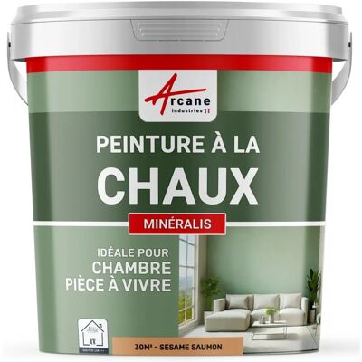 Arcane Industries Peinture à la chaux naturelle pour intérieurs - 30m² - saumon sésame Arcane Industries Peinture à la chaux naturelle pour intérieurs - 30m² - saumon sésame