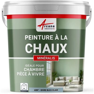 Peinture à la chaux naturelle Arcane Industries - Finition minérale, Bleu clair - Peinture intérieure - Publicité Peinture à la chaux naturelle Arcane Industries - Finition minérale, Bleu clair - Peinture intérieure - Publicité
