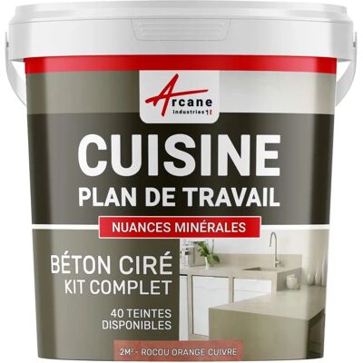 Revêtement en béton Arcane Industries - Achiote orange cuivre - Mur et plan de travail - Publicité Revêtement en béton Arcane Industries - Achiote orange cuivre - Mur et plan de travail - Publicité