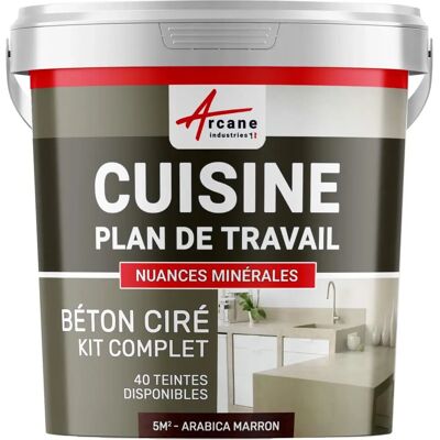 Revêtement en béton Arcane Industries - Marron Arabica - Mur et plan de travail - 5m² - Publicité Revêtement en béton Arcane Industries - Marron Arabica - Mur et plan de travail - 5m² - Publicité