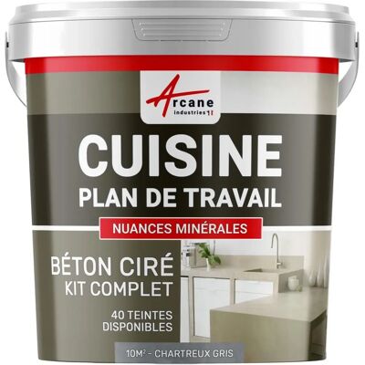 Arcane Industries - Chartreux Gris - Revêtement en béton - Cuisine - Publicité Arcane Industries - Chartreux Gris - Revêtement en béton - Cuisine - Publicité