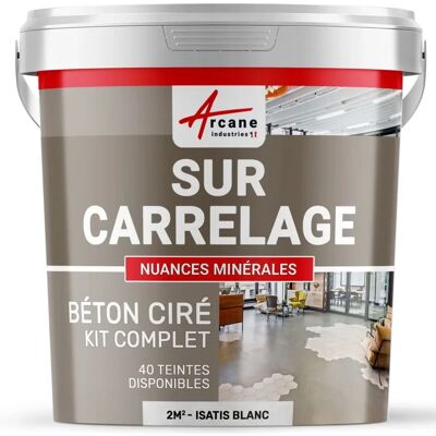 Kit de Béton Ciré pour Carrelages - Isatis Blanco - 2m² - Publicité Kit de Béton Ciré pour Carrelages - Isatis Blanco - 2m² - Publicité