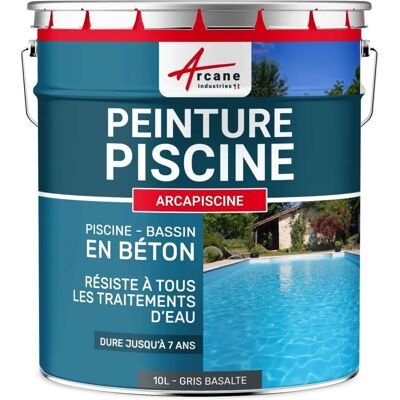 Peinture pour piscines Arcane Industries - Grise Basalte - 10L - Revêtement - Publicité Peinture pour piscines Arcane Industries - Grise Basalte - 10L - Revêtement - Publicité