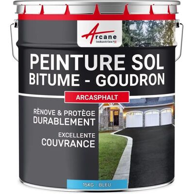 Industries Arcane Peinture Bleue pour Bitume et Asphalte - Publicité Industries Arcane Peinture Bleue pour Bitume et Asphalte - Publicité