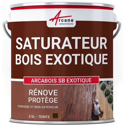 ARCABOIS EXOTIQUE Teinture Marron Foncé - Protection Bois - Publicité ARCABOIS EXOTIQUE Teinture Marron Foncé - Protection Bois - Publicité