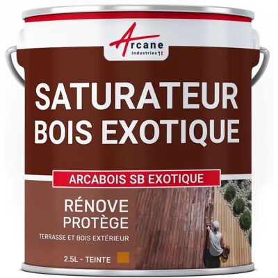 Saturateur pour bois exotique - 2,5L - Protection & Esthétique - Publicité Saturateur pour bois exotique - 2,5L - Protection & Esthétique - Publicité