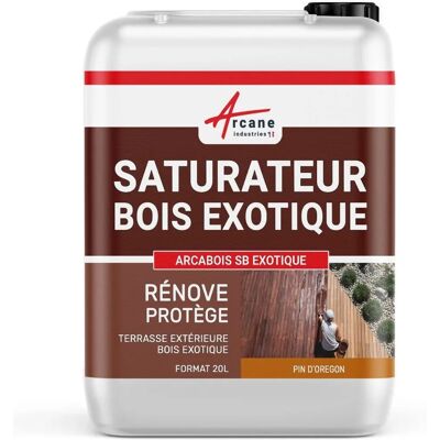 Saturateur pour bois exotique Arcane Industries - 20L - Pin de Oregon - Teinte orange - Protection du bois - Publicité Saturateur pour bois exotique Arcane Industries - 20L - Pin de Oregon - Teinte orange - Protection du bois - Publicité
