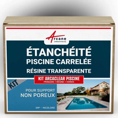 Kit d'étanchéité piscine Arcaclear avec résine et primateur Kit d'étanchéité piscine Arcaclear avec résine et primateur