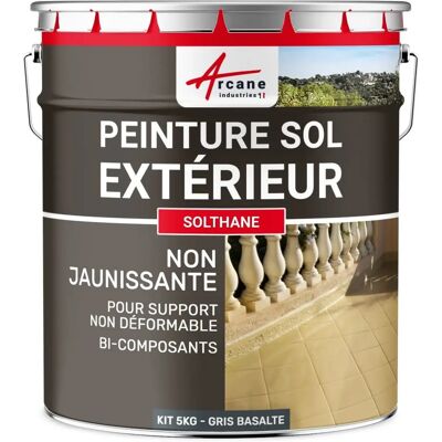 Arcane Industries Modèle Solthane - Peinture pour béton extérieur 5kg - Basalte gris - Publicité Arcane Industries Modèle Solthane - Peinture pour béton extérieur 5kg - Basalte gris - Publicité