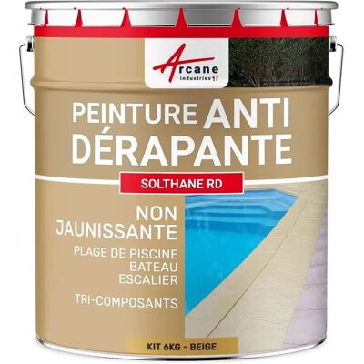 SOLTHANE Beige Peinture Antidérapante Extérieur Escalier Bateau Carrelage Béton - Peinture - Publicité SOLTHANE Beige Peinture Antidérapante Extérieur Escalier Bateau Carrelage Béton - Peinture - Publicité