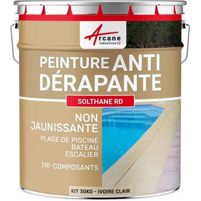 Kit de Peinture Antidérapante Solthane Ivory 30kg - Peinture - Publicité Kit de Peinture Antidérapante Solthane Ivory 30kg - Peinture - Publicité